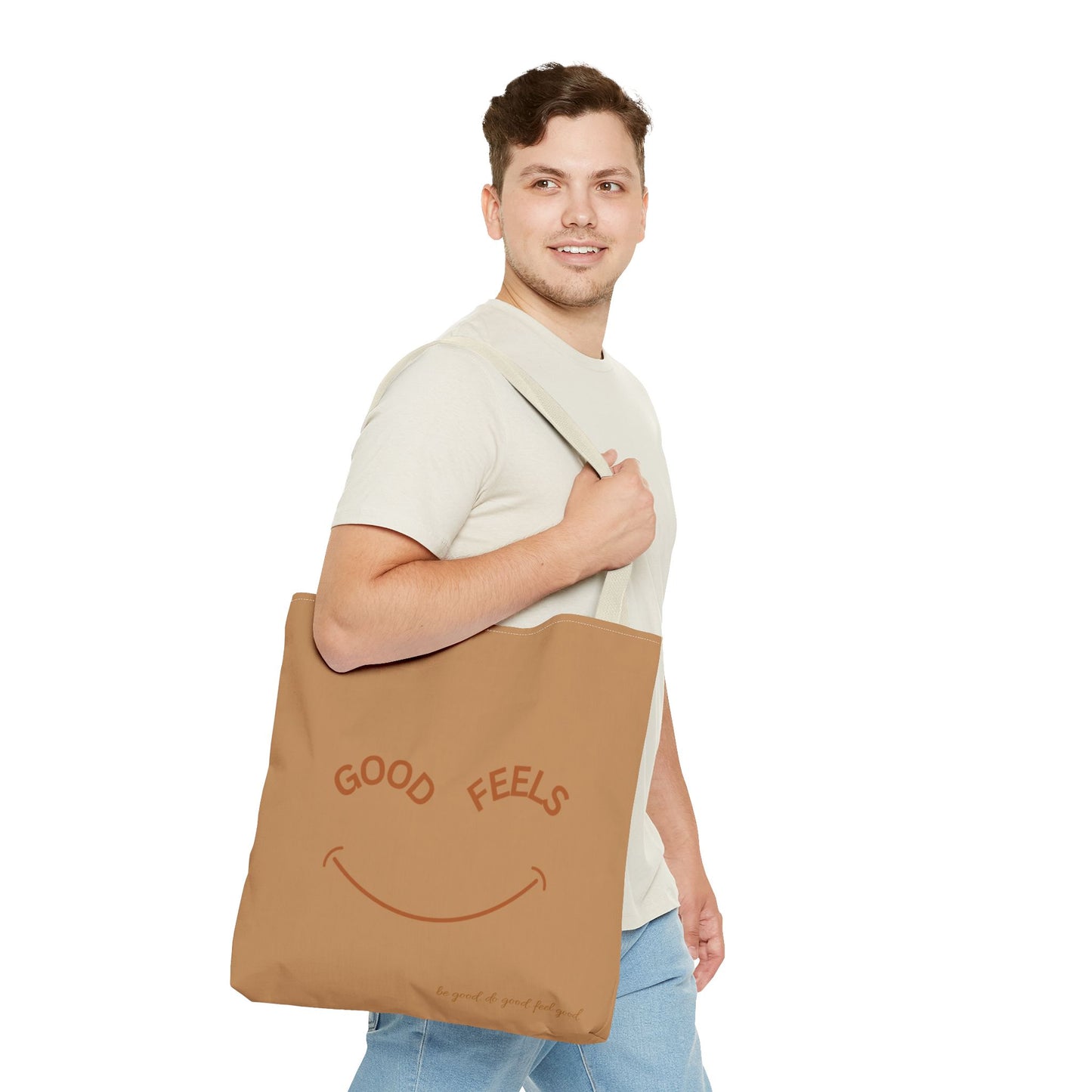 Tan The Feel Good Society Tote Bag