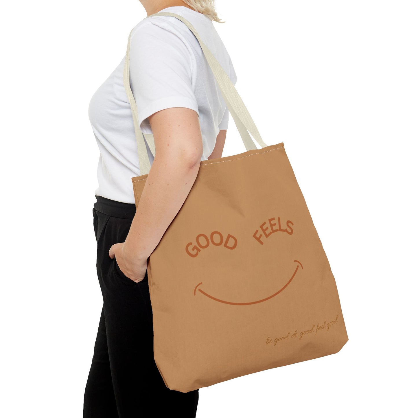 Tan The Feel Good Society Tote Bag